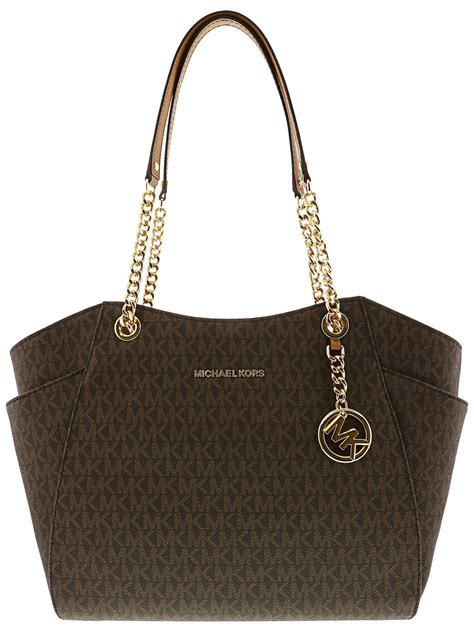 michael kors jet set large chain shoulder|Michael Kors shoulder tote.